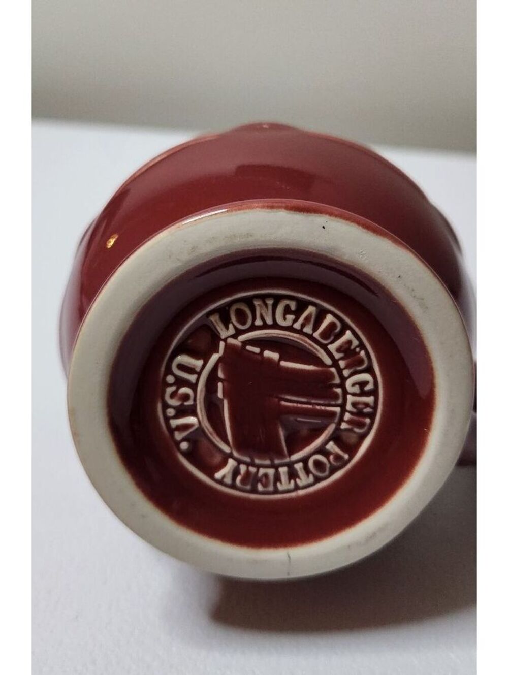 Longaberger Pottery Woven Traditions Creamer Pitcher in Paprika - Picture 7 of 7